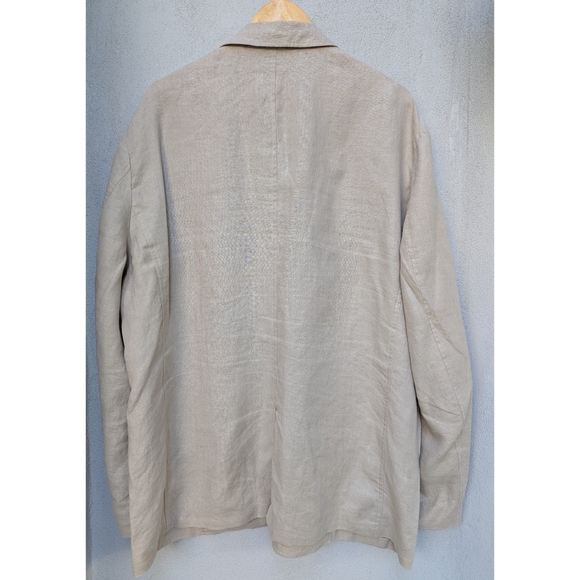 Vince Men’s Beige Relaxed Hemp Blazer -  Coastal Resort Summer Jacket - Size XXL - Picture 4 of 10
